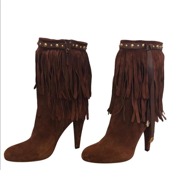 AUTHENTIC GUCCI brown booties - Picture 3 of 14